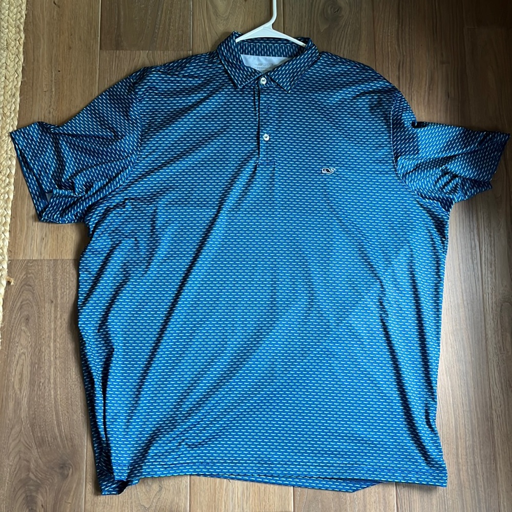 Men’s XXL on-the-go Sankaty Polo Vinyard Vines fish print